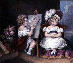 Der Kinderporträtist, ca. 1825 von English School