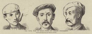Der Bürgerkrieg in Spanien, Typen von Carlistischen Aufständischen (Stich)