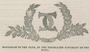 Das Conservative Clubhouse: Monogramm des Clubs im Mosaikboden der Halle von English School