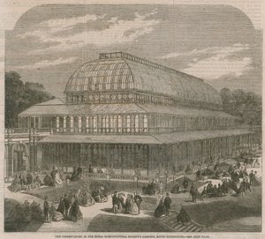 Das Gewächshaus in den Gärten der Königlichen Gartenbaugesellschaft, South Kensington von English School