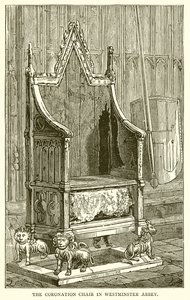 Der Krönungsstuhl in der Westminster Abbey von English School