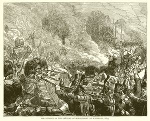 Verteidigung des Schlosses von Hougoumont bei Waterloo, 1815