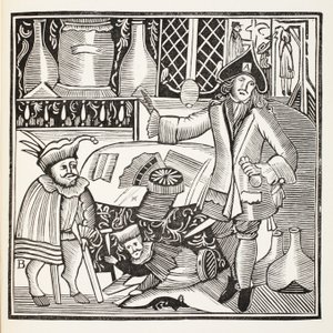 Der Teufel auf zwei Stöcken oder die Stadt unbedeckt, Illustration aus Chap-books des achtzehnten Jahrhunderts von John Ashton, veröffentlicht 1882 von English School