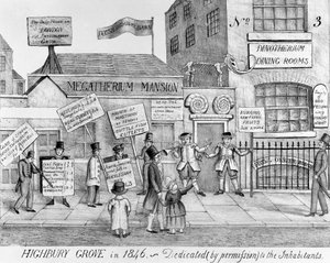 Die Dinotherium Dining Rooms von Highbury Grove, 1846 von English School