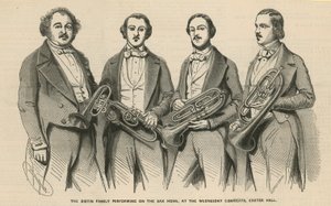 Die Distin-Familie spielt auf dem Saxhorn bei den Mittwochskonzerten, Exeter Hall von English School