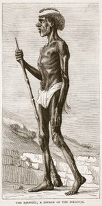Der Djangal, ein Wilder aus Sirgouja, Illustration aus Cassells Illustrierter Geschichte Englands