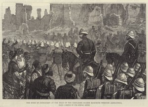 Der Herzog von Connaught an der Spitze der Grenadier Guards marschiert durch Alexandria von English School