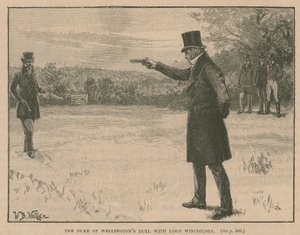 Das Duell des Herzogs von Wellington mit Lord Winchilsea von English School