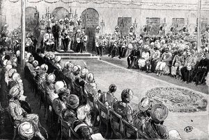 Der Durbar in Rawul Pindi von English School