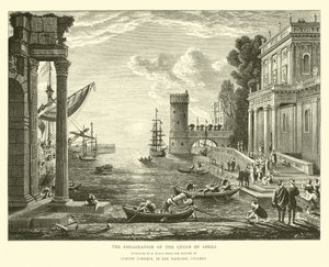 Die Einschiffung der Königin von Saba von English School