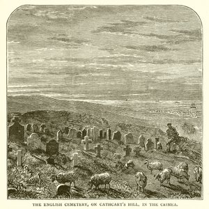 Der englische Friedhof auf Cathcarts Hill auf der Krim von English School