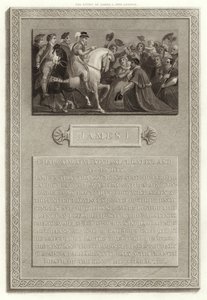 Der Einzug von James I in London von English School