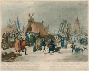 Der Jahrmarkt auf der Themse, 4. Februar 1814 von English School