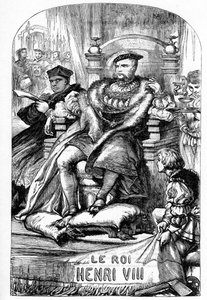 Die berühmte Geschichte des Lebens von König Heinrich VIII - Illustration in „Werke komplett von William Shakespeare“ 1866 - Die Illustrationen und die allgemeine Form dieser Ausgabe sind von Cassell
