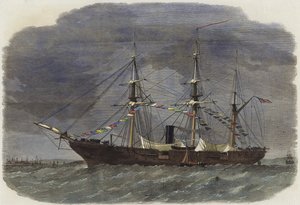 Die Bundeskriegsschaluppe Tuscarora im Southampton Water