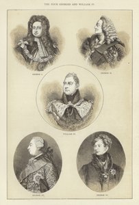 Die vier Georgs und Wilhelm IV. von English School