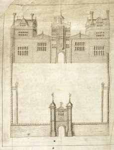 Die Vorderseite von Wilton House (Detail)