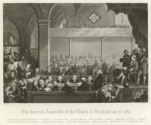 Die Generalversammlung der Kirche von Schottland, 1783 von English School