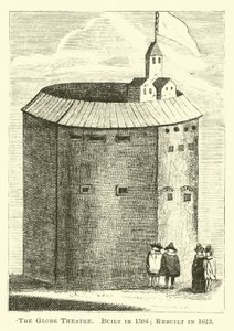 Das Globe Theatre, erbaut 1594; wiederaufgebaut 1613 von English School