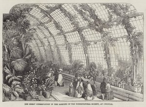 Das große Konservatorium in den Gärten der Horticultural Society in Chiswick von English School