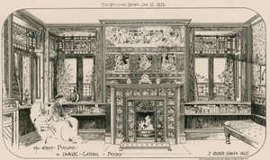 Der Grüne Salon in Dovne Lodge, Putney, London von English School