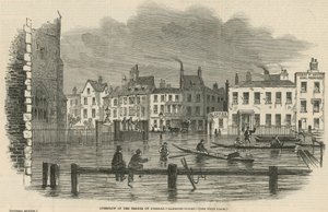 Die Flut: Überlauf der Themse am Dienstag von English School