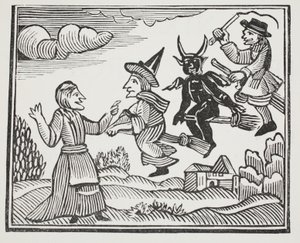 Die Geschichte von Mutter Shipton, Illustration aus Chap-books of the Eighteenth Century von John Ashton, veröffentlicht 1882