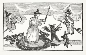 Die Geschichte von Mutter Shipton, Illustration aus Chap-books of the Eighteenth Century von John Ashton, veröffentlicht 1882