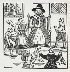 Die Geschichte von Sir Richard Whittington, dreimal Lord Mayor von London, Illustration aus Chap-books des achtzehnten Jahrhunderts von John Ashton, veröffentlicht 1882 von English School