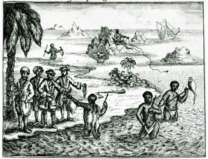 Die Hottentotten-Art des Fischens