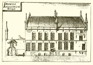 Das Haus in Brügge, das von Caxton bewohnt wurde von English School