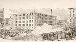 Der Vorfall in der Second Avenue während der New Yorker Draft Riots im Juli 1863