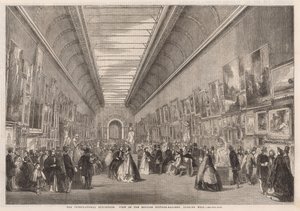 Die Internationale Ausstellung; Ansicht der Englischen Gemäldegalerie von English School
