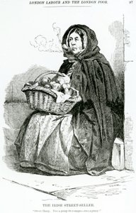 Der irische Straßenverkäufer, ca. 1840