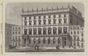 Das Junior Carlton Club-Haus, Pall Mall, Mr. David Brandon, Architekt (Gravur)