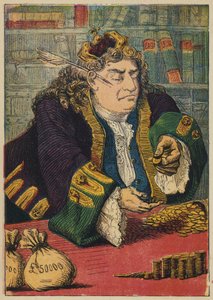 Der König zählt sein Geld (Farblithografie) von English School