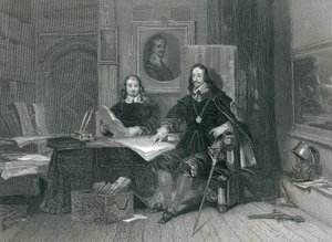 Der König und Hyde in Oxford, von J. T. Willmore, 1844