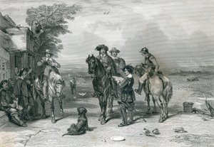 Der König auf seiner Reise zu den Schotten, graviert von Frederick T. Heath, 1844