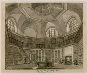 Die Königliche Bibliothek, Oktagonraum, Buckingham Palace von English School