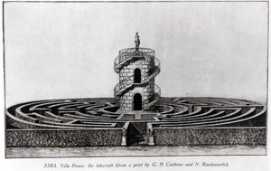 Das Labyrinth der Villa Pisani in Stra, nach einem Druck von Giovanni Battista Carboni (1723-83) und N. Randonnette