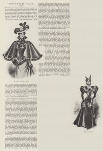 Die Damen-Seite, Kleid (Lithografie) von English School