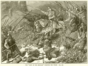 Die Dame der Mercians kämpft gegen die Waliser von English School