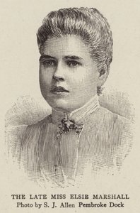 Die verstorbene Miss Elsie Marshall (Stich) von English School