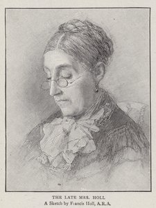 Die verstorbene Mrs. Holl (Gravur)