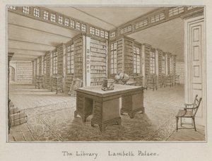 Die Bibliothek, Lambeth Palace, London von English School