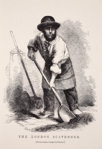 Der Londoner Müllsammler, nach einem Daguerreotypie von Richard Beard, Illustration aus London Labour and London Poor von Henry Mayhew, veröffentlicht 1862 von English School