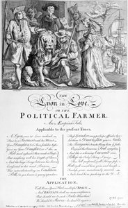 Der Löwe in der Liebe oder Ein politischer Bauer, 1738 von English School