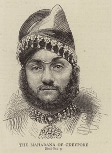 Der Maharana von Odeypore (Stich) von English School