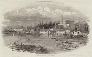 Das Marinearsenal, Konstantinopel (Stich) von English School