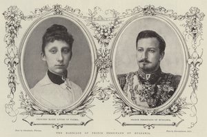 Die Hochzeit von Prinz Ferdinand von Bulgarien (Gravur) von English School